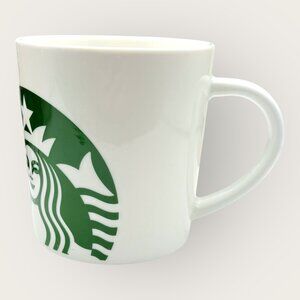 Starbucks Ceramic Coffee Mug Siren Mermaid Logo 14 Oz White Green 2017 Tea Cocoa